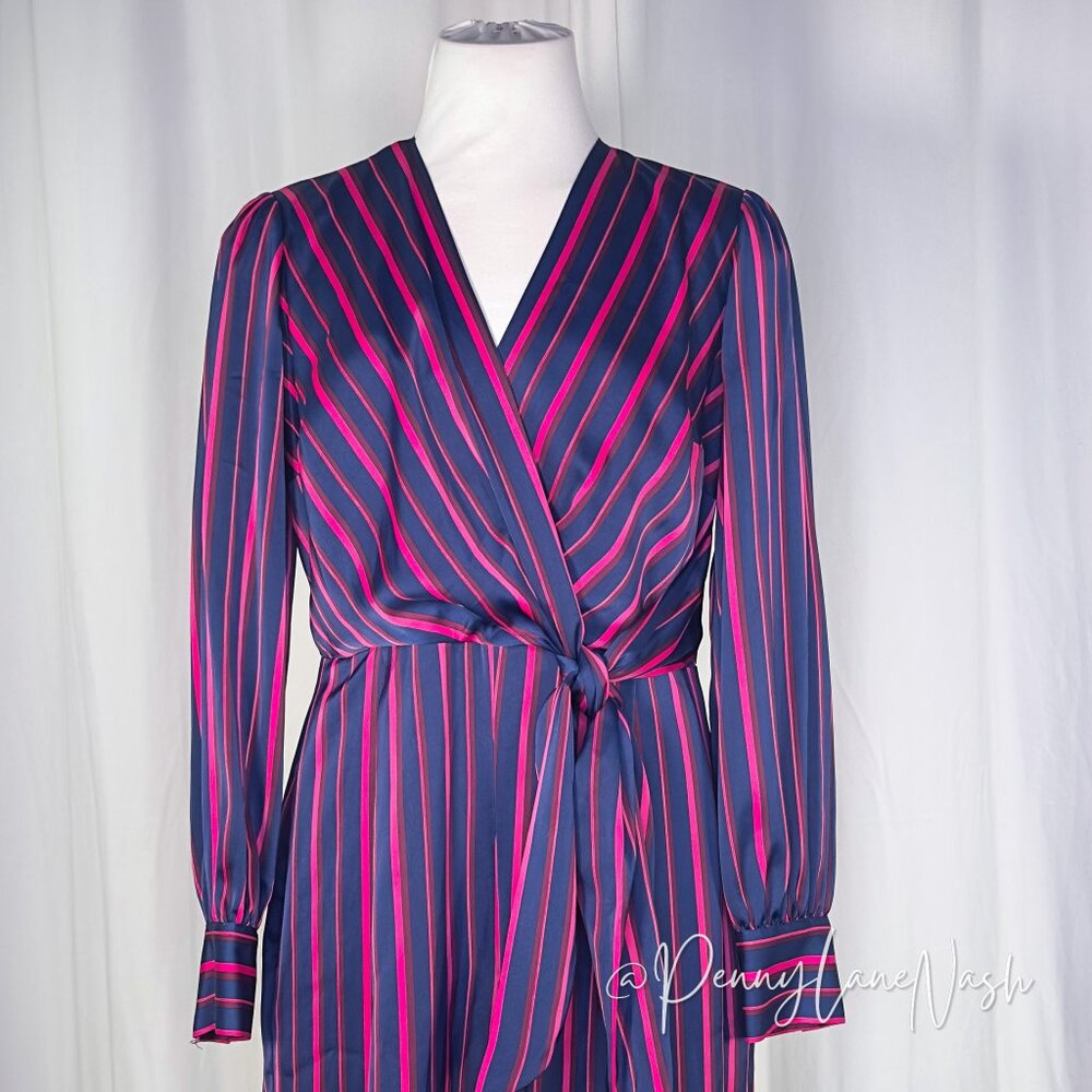 Maggy London Kim Striped Wrap Jumpsuit - Picture 4 of 14